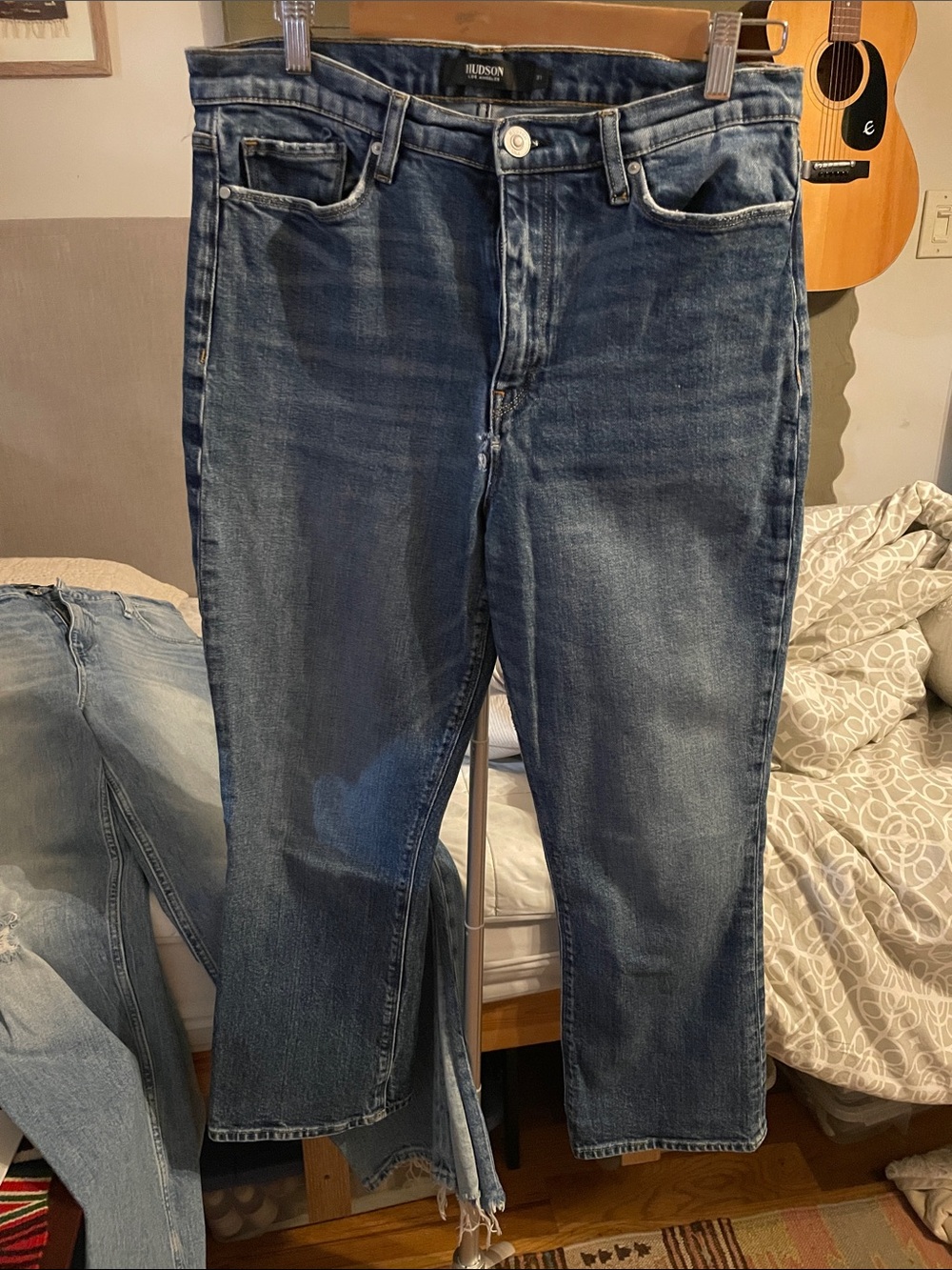 Hudson Jeans Men's Dark Blue Relaxed Straight-Leg Jeans